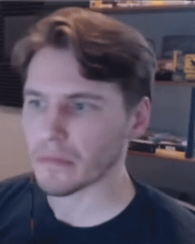 Man With Beard And Black Shirt Making Funny Face GIF