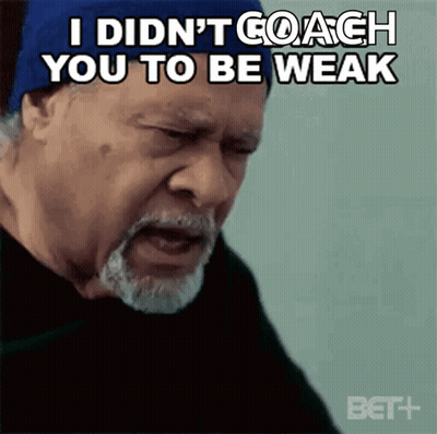 Man With Beard and Blue Hat Says I Didn't Coach You to Be Weak