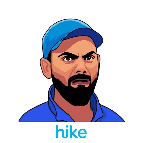 Man With Beard And Blue Hike Hat Sticker