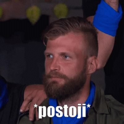 Man With Beard And Blue Scarf Postoji Face GIF