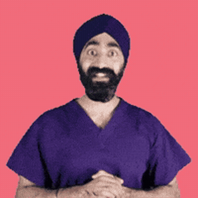 Man With Beard And Blue Turban GIF