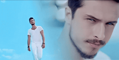 Man With Beard And Blue Vest GIF