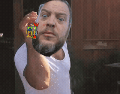 Man With Beard And Colorful Face Paint GIF