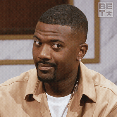 Man With Beard And Earrings And Be I Logo GIF