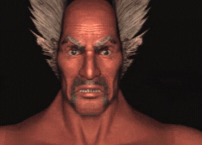 Man With Beard And Feathered Hair Close Up GIF