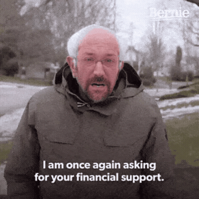 Man With Beard And Glasses Asking For Financial Support GIF