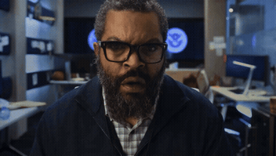 Man With Beard And Glasses In Blue Jacket GIF