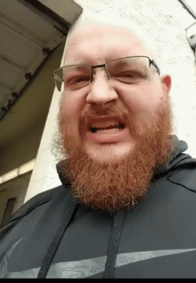 Man With Beard And Glasses In Nike Hoodie GIF