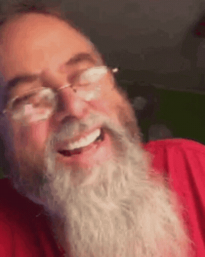 Man With Beard And Glasses Laughing GIF