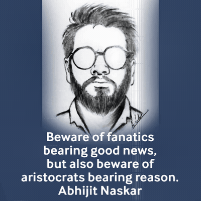 Man With Beard And Glasses Quote By Abhijit Naskar GIF