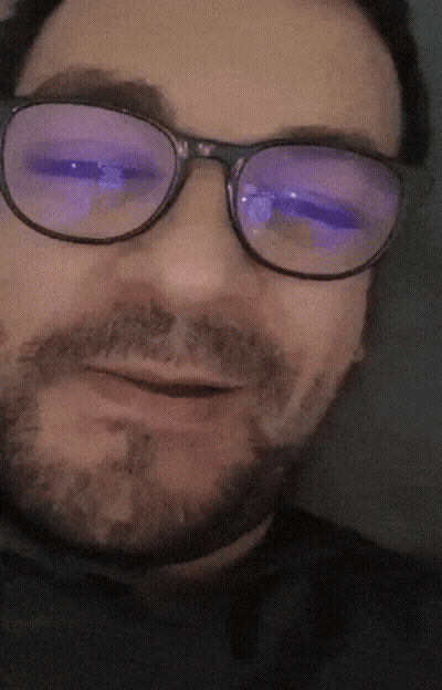 Man With Beard And Glasses Smiling GIF