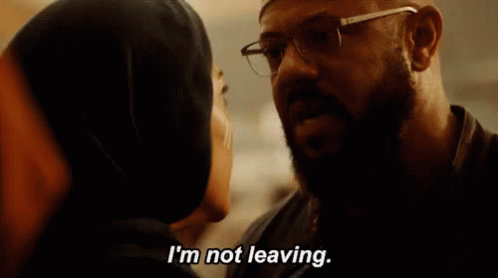 Man With Beard And Glasses Talking To Woman In Hijab GIF