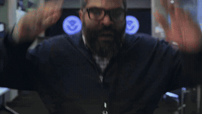 Man With Beard And Glasses Waving GIF