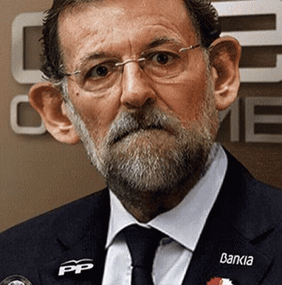 Man With Beard And Glasses Wearing Bankia Badge GIF