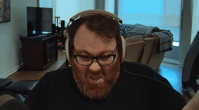 Man With Beard And Glasses Wearing Headphones GIF