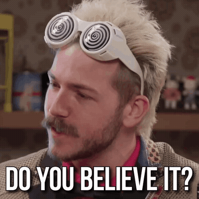 Man With Beard And Goggles Says Do You Believe It GIF