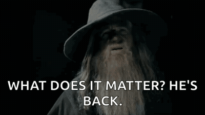 Man With Beard And Hat Asks What Does It Matter He's Back GIF