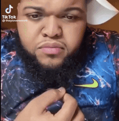 Man With Beard And Hat In Nike Shirt GIF