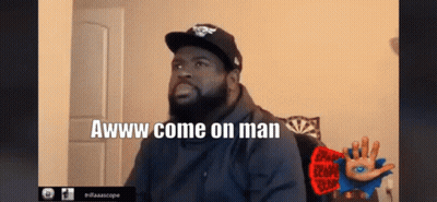 Man With Beard And Hat Saying Aww Come On GIF