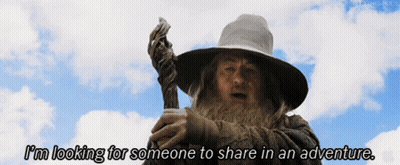 Man With Beard And Hat Saying I'm Looking For Someone To Share In An Adventure GIF