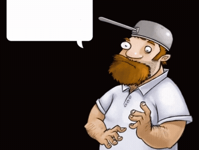 Man With Beard And Hat Spoon GIF