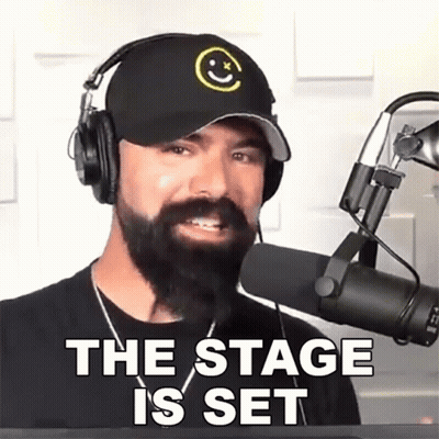 Man With Beard And Headphones At Microphone GIF
