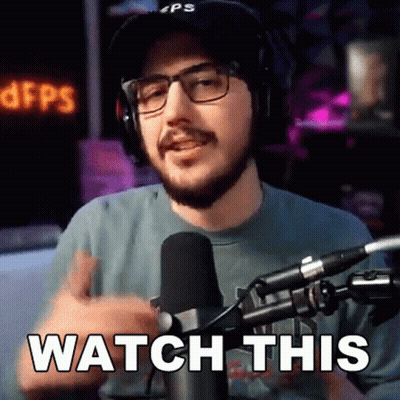 Man With Beard And Headphones Says Watch This GIF