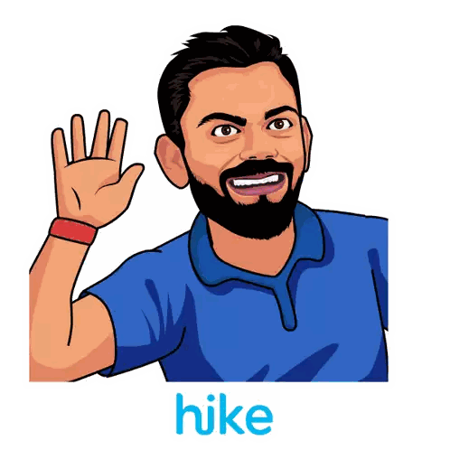Man With Beard And Hike Text Sticker