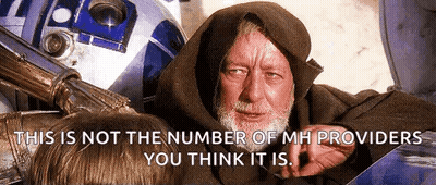 Man With Beard And Hood Says Not Number Of MH Providers GIF