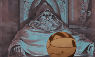Man With Beard And Hooded Cloak Letter P GIF