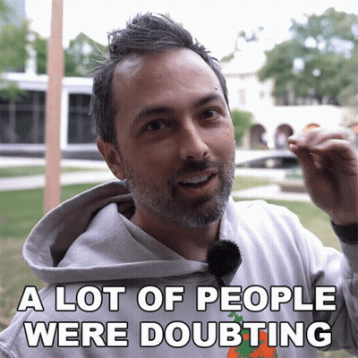 Man With Beard And Hoodie Says A Lot Of People Were Doubting GIF