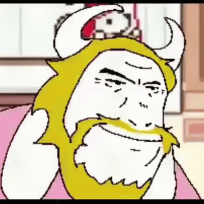Man With Beard And Horns Smiling GIF