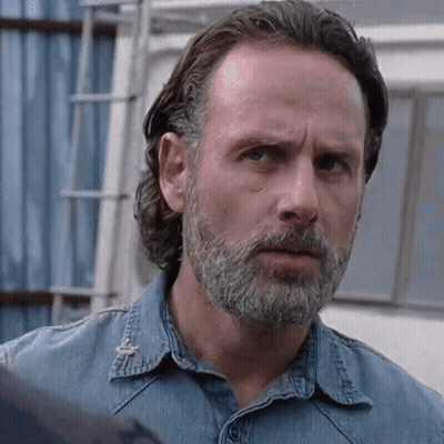 Man With Beard And Long Hair In Blue Denim Shirt GIF