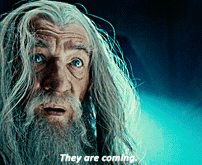 Man With Beard And Long Hair Saying They Are Coming GIF