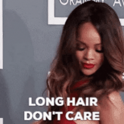Man With Beard And Long Hair Wearing Wig Making Funny Face GIF