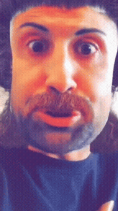 Man With Beard And Mustache Funny Face GIF