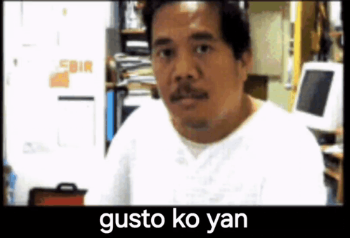 Man With Beard And Mustache In Front Of Computer With Gusto Ko Yan GIF