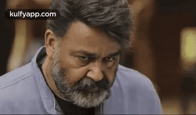 Man With Beard and Mustache Looking Serious