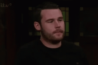 Man With Beard And Mustache Making Funny Face GIF