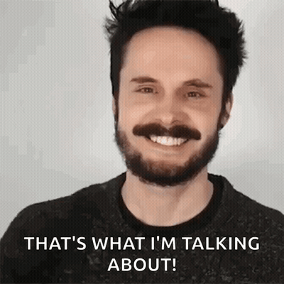 Man With Beard And Mustache Saying That's What I'm Talking About GIF