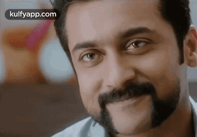 Man With Beard And Mustache Smiling GIF
