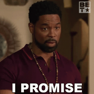 Man With Beard And Necklace Saying I Promise GIF