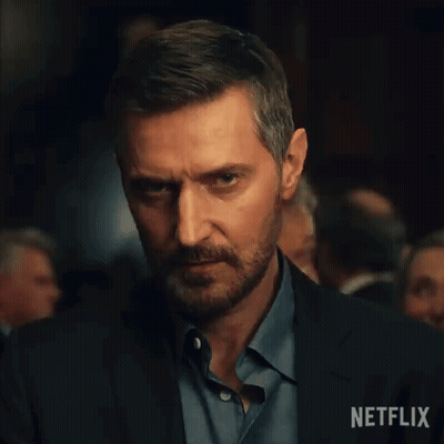 Man With Beard And Netflix Logo GIF