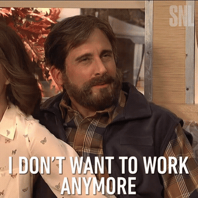 Man With Beard And Plaid Shirt Saying I Don't Want To Work GIF