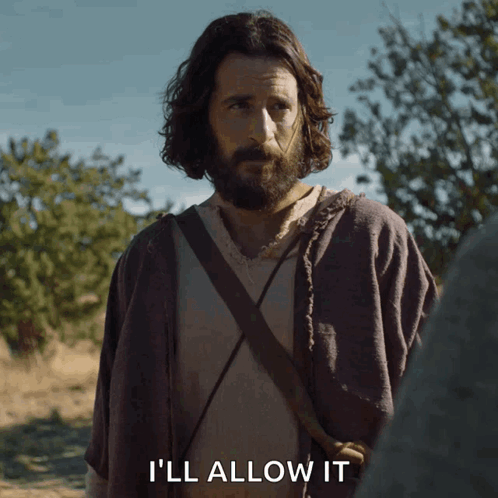 Man With Beard And Purple Robe Says I'll Allow It GIF