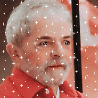 Man With Beard And Red Shirt Surrounded By Stars GIF
