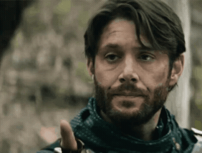 Man With Beard And Scarf Pointing GIF