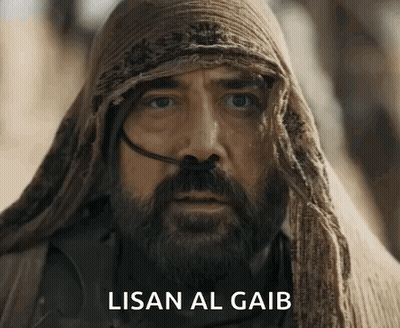 Man With Beard And Scarf Says Lisan Al Gaib GIF