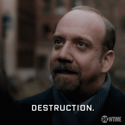 Man With Beard And Showtime Logo On Face GIF
