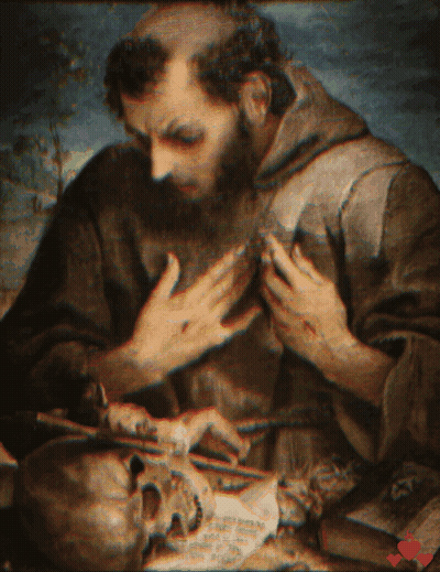 Man With Beard And Skull Painting GIF